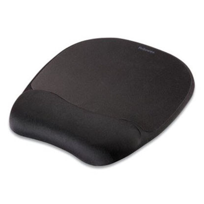 Picture of Mouse Pad w/Wrist Rest, Nonskid Back, 7 15/16 x 9 1/4, BlackFEL-9176501