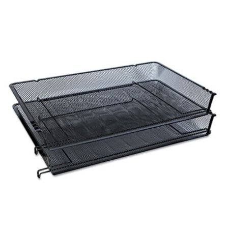 Picture of Deluxe Mesh Stacking Side Load Tray, 1 Section, Legal Size Files, 17" x 10.88" x 2.5", BlackUNV-20012