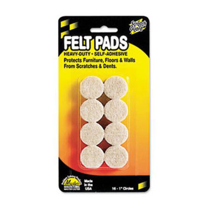 Picture of Scratch Guard Felt Pads, 1" dia, Circular, Beige, 16/PackMAS-88496