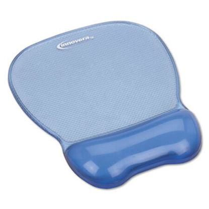 Picture of Gel Mouse Pad w/Wrist Rest, Nonskid Base, 8-1/4 x 9-5/8, BlueIVR-51430