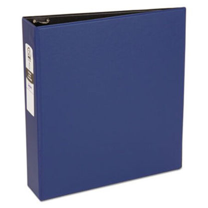 Picture of Economy Non-View Binder with Round Rings, 3 Rings, 2" Capacity, 11 x 8.5, Blue, (3500)AVE-03500