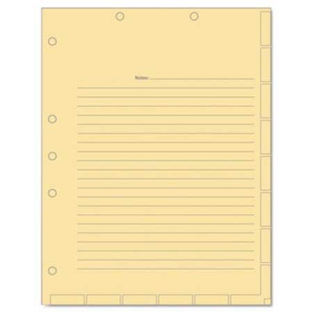 Picture of Medical Chart Index Divider Sheets, 11 x 8.5, Manila, 400/BoxTAB-54519