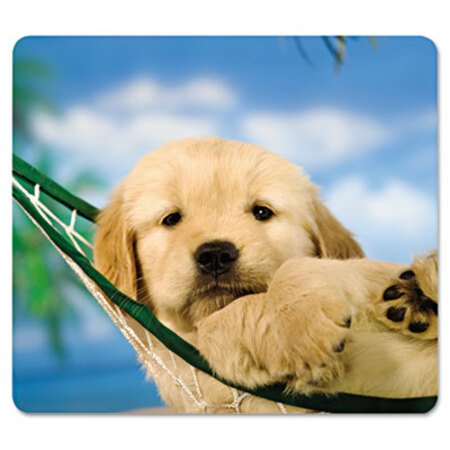Picture of Recycled Mouse Pad, Nonskid Base, 9 x 8 x 1/16, Puppy in HammockFEL-5913901