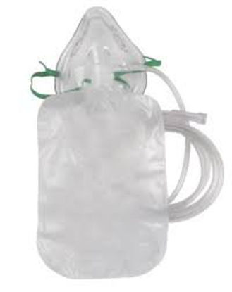 Picture of Oxygen Mask B&F Medical Elongated Style Pediatric Adjustable Head Strap / Nose Clip64009