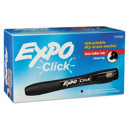 Picture of Click Dry Erase Marker, Broad Chisel Tip, Black, DozenSAN-1741920