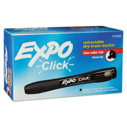 Picture of Click Dry Erase Marker, Broad Chisel Tip, Black, DozenSAN-1741920