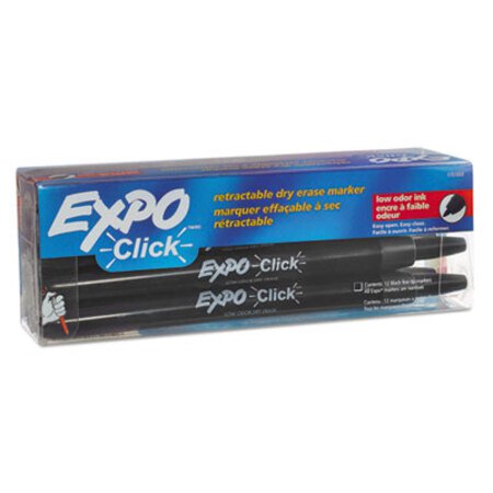 Picture of Click Dry Erase Marker, Fine Bullet Tip, Black, DozenSAN-1751669