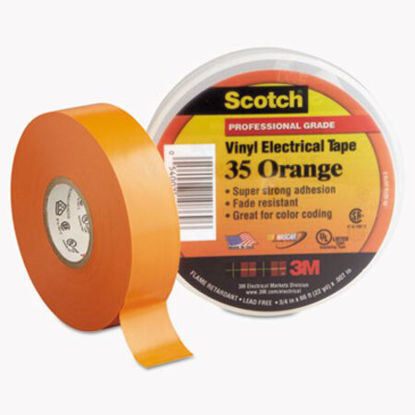 Picture of Scotch 35 Vinyl Electrical Color Coding Tape, 3" Core, 0.75" x 66 ft, OrangeMMM-10869