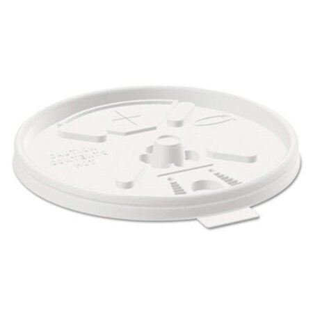 Picture of Lift n' Lock Plastic Hot Cup Lids, With Straw Slot, Fits 12 oz to 24 oz Cups, Translucent, 100/Pack, 10 Packs/CartonDCC-16FTLS