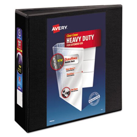 Picture of Heavy-Duty View Binder with DuraHinge and Locking One Touch EZD Rings, 3 Rings, 3" Capacity, 11 x 8.5, BlackAVE-79693