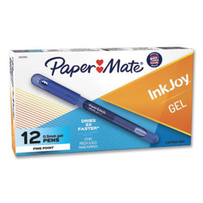 Picture of InkJoy Gel Pen, Stick, Fine 0.5 mm, Blue Ink, Blue Barrel, DozenPAP-2022982