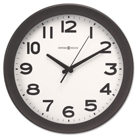 Picture of Kenwick Wall Clock, 13.5" Overall Diameter, Black Case, 1 AA (sold separately)MIL-625485