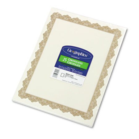 Picture of Parchment Paper Certificates, 8-1/2 x 11, Optima Gold Border, 25/PackGEO-39451
