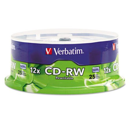 Picture of CD-RW Discs, 700MB/80min, 4X/12X, Spindle, 25/PkVER-95155