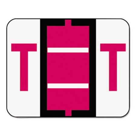 Picture of A-Z Color-Coded End Tab Filing Labels, T, 1 x 1.25, White, 500/RollSMD-67090