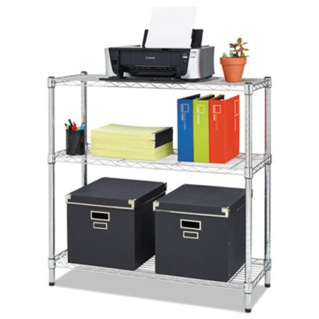 Picture of Residential Wire Shelving, Three-Shelf, 36w x 14d x 36h, SilverALE-SW833614SR
