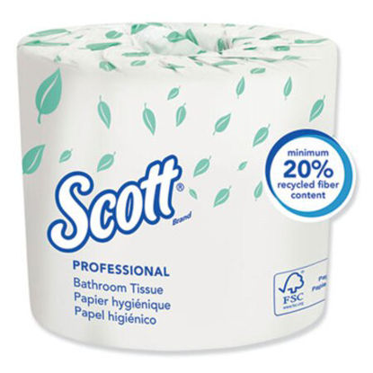 Picture of Essential Standard Roll Bathroom Tissue, Septic Safe, 2-Ply, White, 550 Sheets/Roll, 80/CartonKCC-04460