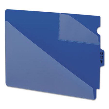 Picture of End Tab Poly Out Guides, Two-Pocket Style, 1/3-Cut End Tab, Out, 8.5 x 11, Blue, 50/BoxSMD-61961