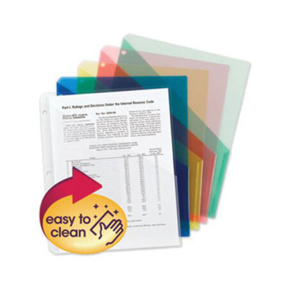Picture of Organized Up Poly Slash Jackets, 2-Sections, Letter Size, Assorted Colors, 5/PackSMD-89505