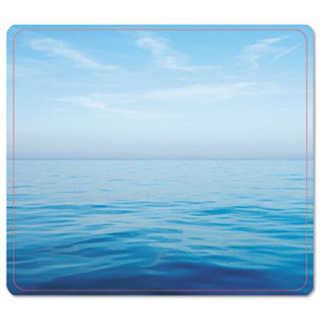 Picture of Recycled Mouse Pad, Nonskid Base, 7 1/2 x 9, Blue OceanFEL-5903901