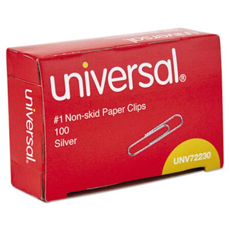 Picture of Paper Clips, Small (No. 1), Silver, 100 Clips/Box, 10 Boxes/PackUNV-72230