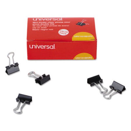 Picture of Binder Clips, Mini, Black/Silver, 36/BoxUNV-10199VP3