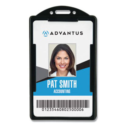 Picture of Vertical ID Card Holders, 2.38 x 3.68, Black, 25/PackAVT-75657