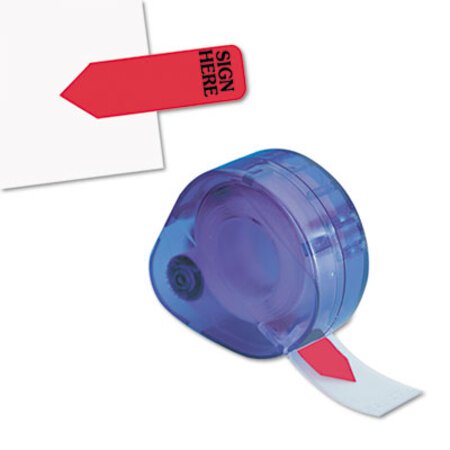 Picture of Arrow Message Page Flags in Dispenser, "Sign Here", Red, 120/DispenserRTG-81054