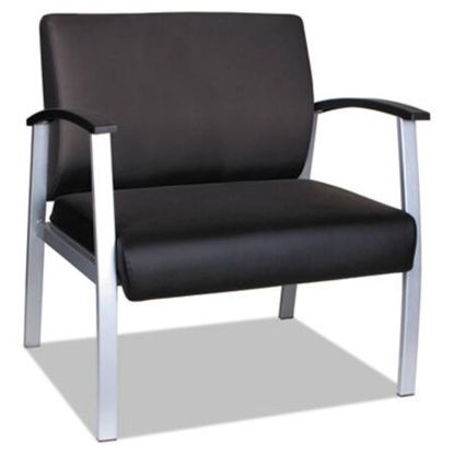 Picture of Alera metaLounge Series Bariatric Guest Chair, 30.51" x 26.96" x 33.46", Black Seat/Back, Silver BaseALE-ML2219
