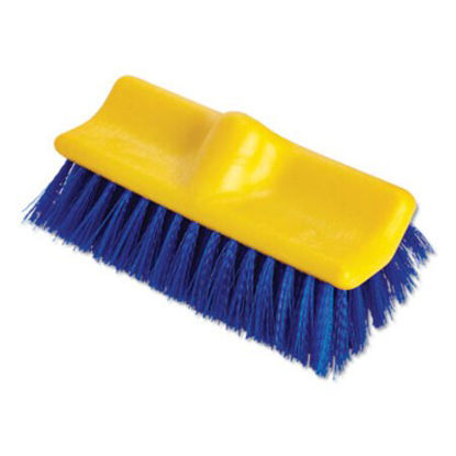 Picture of Bi-Level Deck Scrub Brush, Polypropylene Fibers, 10 Plastic Block, Tapered HoleRCP-6337BLU