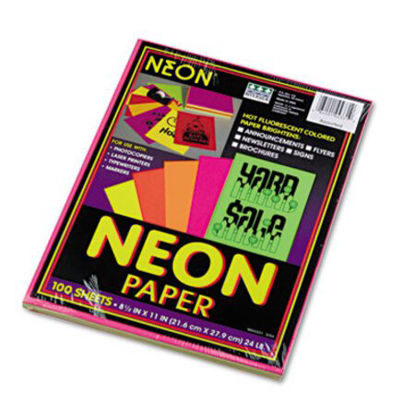 Picture of Array Colored Bond Paper, 24lb, 8.5 x 11, Assorted Neon Colors, 100/PackPAC-104331