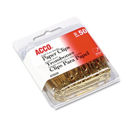 Picture of Gold Tone Paper Clips, Jumbo, Gold Tone, 50/BoxACC-72532