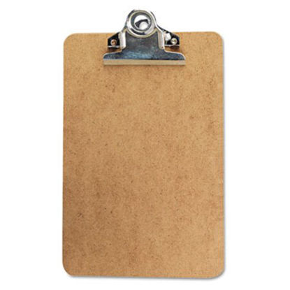 Picture of Hardboard Clipboard, 3/4" Capacity, Holds 5w x 8h, BrownUNV-05610