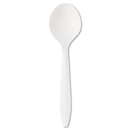 Picture of Mediumweight Polystyrene Cutlery, Soup Spoon, White, 1,000/CartonBWK-SOUPSPOON
