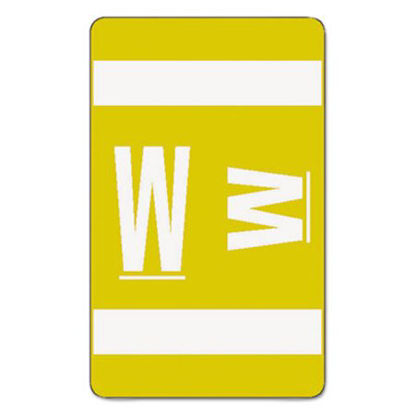 Picture of AlphaZ Color-Coded Second Letter Alphabetical Labels, W, 1 x 1.63, Yellow, 10/Sheet, 10 Sheets/PackSMD-67193