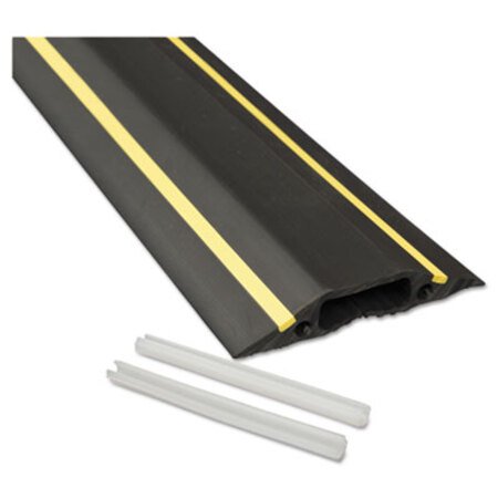 Picture of Medium-Duty Floor Cable Cover, 3.25 x 0.5 x 6 ft, Black with Yellow StripeDLN-FC83H