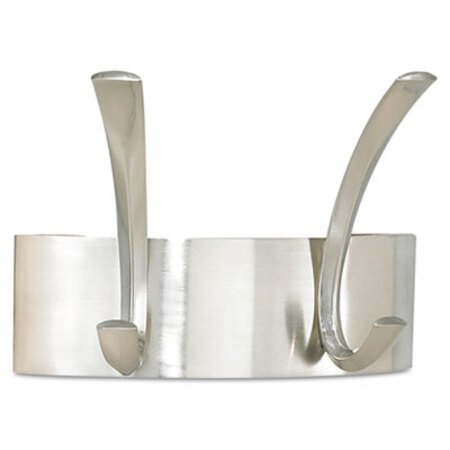Picture of Metal Coat Rack, Steel, Wall Rack, Two Hooks, 7w x 4.5d x 5.25h, Brushed NickelSAF-4203SL