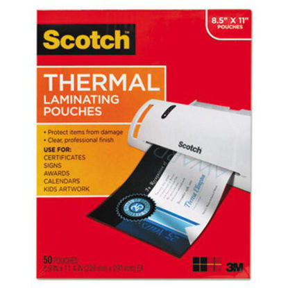 Picture of Laminating Pouches, 3 mil, 9" x 11.5", Gloss Clear, 50/PackMMM-TP385450