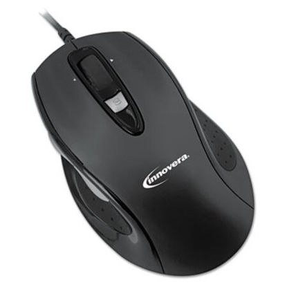 Picture of Full-Size Wired Optical Mouse, USB 2.0, Right Hand Use, BlackIVR-61014