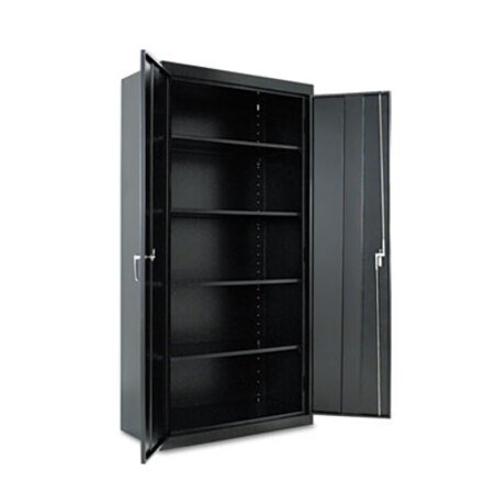 Picture of Assembled 72" High Storage Cabinet, w/Adjustable Shelves, 36w x 18d, BlackALE-CM7218BK