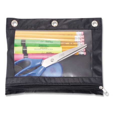 Picture of Binder Pencil Pouch, 10 x 7 3/8, Black/ClearAVT-67024