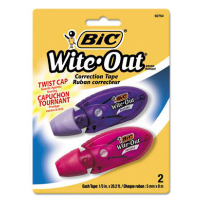 Picture of Wite-Out Mini Twist Correction Tape, Non-Refillable, 1/5" x 314", 2/PackBIC-WOMTP21