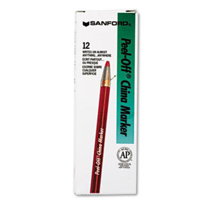 Picture of Peel-Off China Markers, Red, DozenSAN-2059