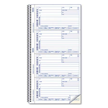 Picture of Telephone Message Book, 5 x 2 3/4, Two-Part Carbonless, 400 SetsRED-50076