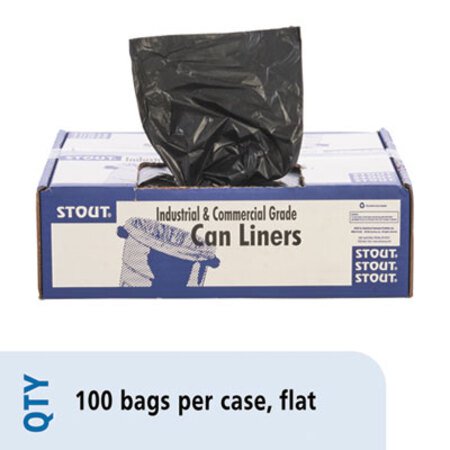 Picture of Total Recycled Content Plastic Trash Bags, 60 gal, 1.5 mil, 36" x 58", Brown/Black, 100/CartonSTO-T3658B15