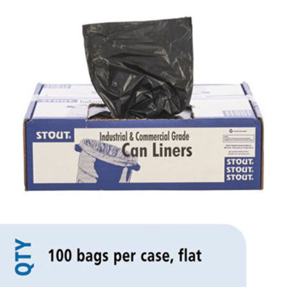 Picture of Total Recycled Content Plastic Trash Bags, 60 gal, 1.5 mil, 36" x 58", Brown/Black, 100/CartonSTO-T3658B15