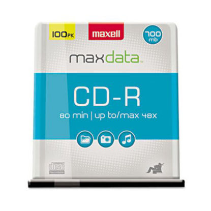 Picture of CD-R Discs, 700MB/80min, 48x, Spindle, Silver, 100/PackMAX-648200