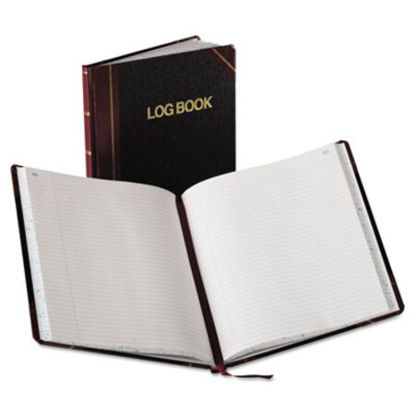 Picture of Log Book, Record Rule, Black/Red Cover, 150 Pages, 10 3/8 x 8 1/8BOR-G21150R
