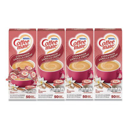 Picture of Liquid Coffee Creamer, Cinnamon Vanilla, 0.38 oz Mini Cups, 50/Box, 4 Boxes/Carton, 200 Total/CartonNES-42498CT