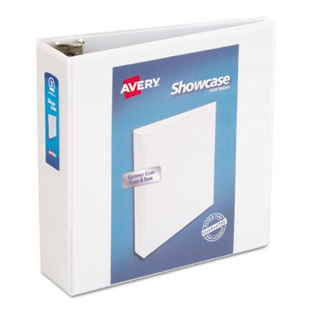 Picture of Showcase Economy View Binder with Round Rings, 3 Rings, 3" Capacity, 11 x 8.5, WhiteAVE-19751